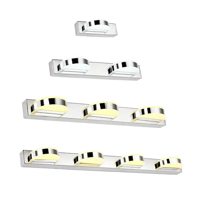 Modern chrome led vanity mirror light bathroom sconce chrome & white