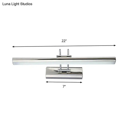 Modern chrome led vanity mirror light – bathroom wall fixture