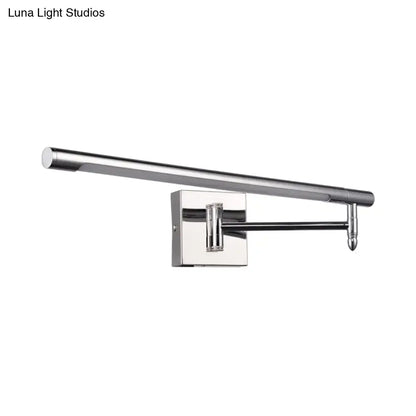Modern chrome led vanity sconce bedroom warm white wall light