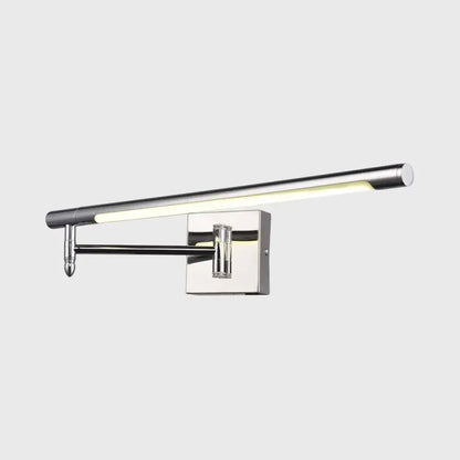 Modern chrome led vanity sconce bedroom warm white wall light