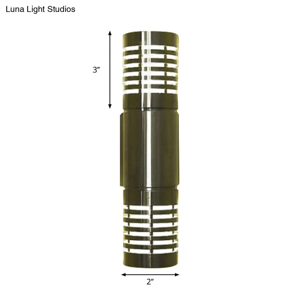 DecorBites™ Modern Chrome LED Wall Lamp with Hollow Design and Warm/White Light