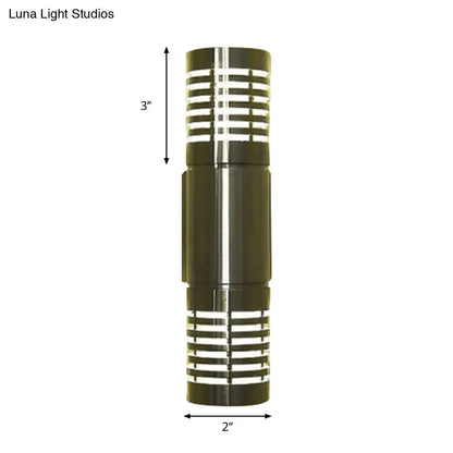 DecorBites™ Modern Chrome LED Wall Lamp with Hollow Design and Warm/White Light