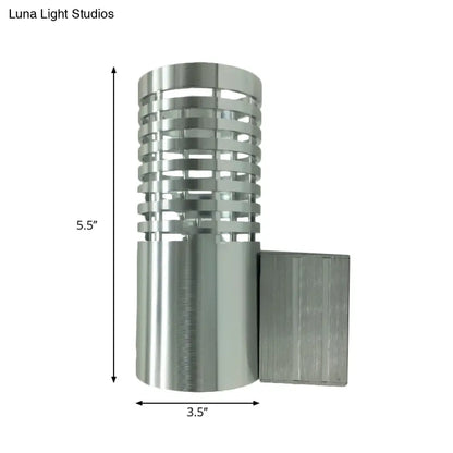DecorBites™ Modern Chrome LED Wall Lamp with Hollow Design and Warm/White Light