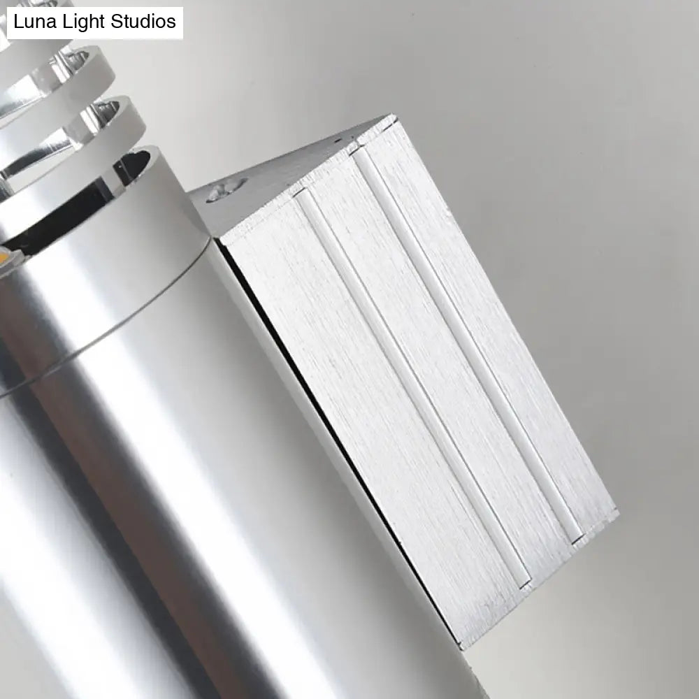 DecorBites™ Modern Chrome LED Wall Lamp with Hollow Design and Warm/White Light