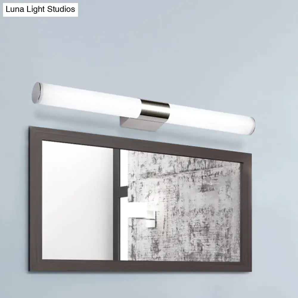 Modern chrome led wall light – bathroom cylindrical vanity light
