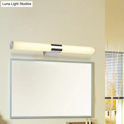 Modern chrome led wall light – bathroom cylindrical vanity light