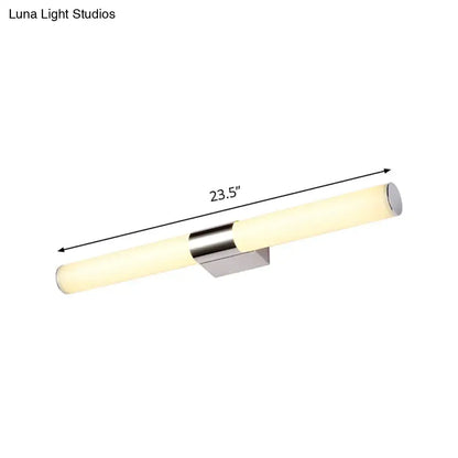 Modern chrome led wall light – bathroom cylindrical vanity light