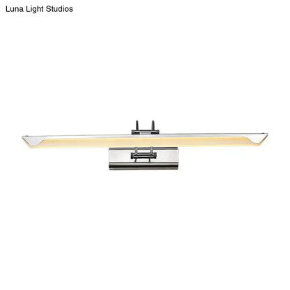 Modern chrome led wall light bathroom warm white light