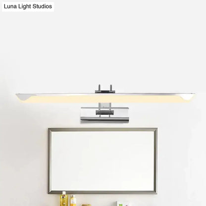 Modern chrome led wall light bathroom warm white light