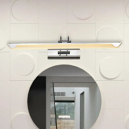 Modern chrome led wall light bathroom warm white light