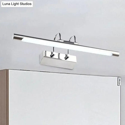 Modern chrome led wall light bathroom warm white light