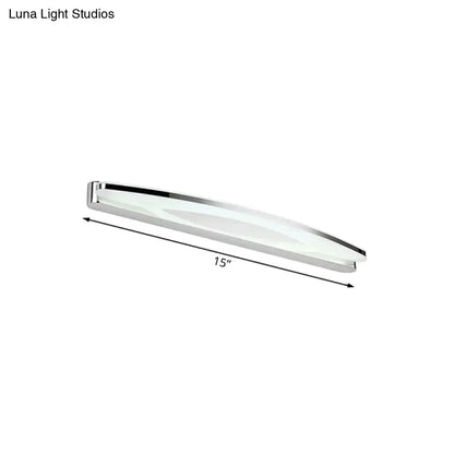 Modern chrome led wall light sconce bathroom vanity lighting