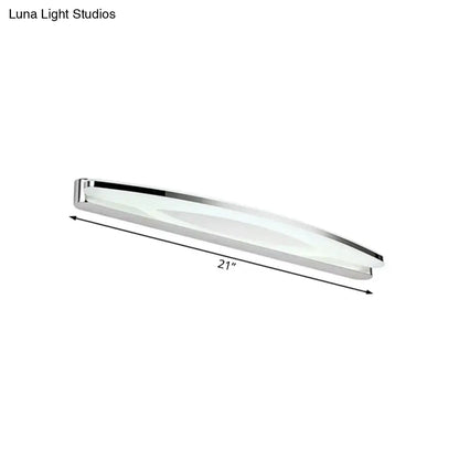 Modern chrome led wall light sconce bathroom vanity lighting