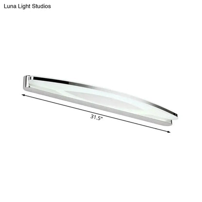 Modern chrome led wall light sconce bathroom vanity lighting