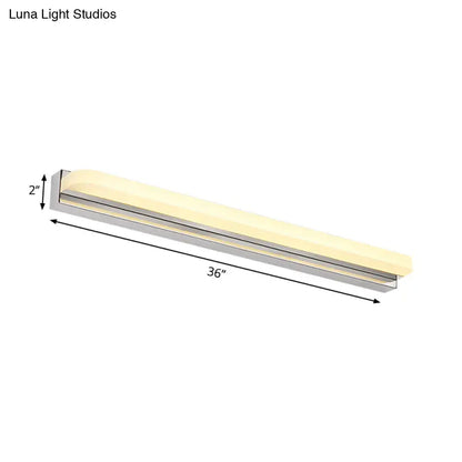 Modern chrome led wall mounted vanity light bathroom sconce