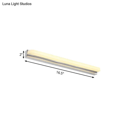 Modern chrome led wall mounted vanity light bathroom sconce