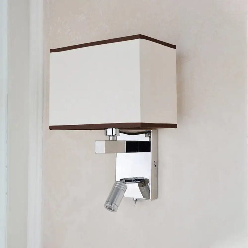 Modern chrome led wall sconce lighting with bedroom reading spotlight