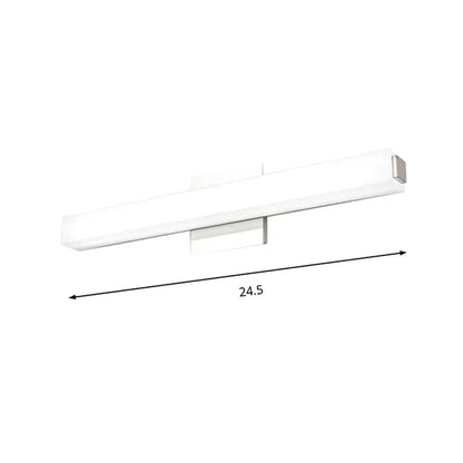 Modern chrome led wall sconce – vanity warm white light