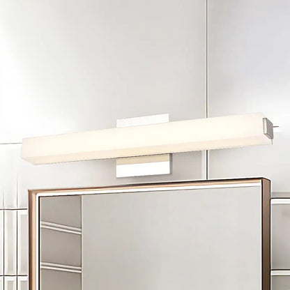 Modern chrome led wall sconce – vanity warm white light