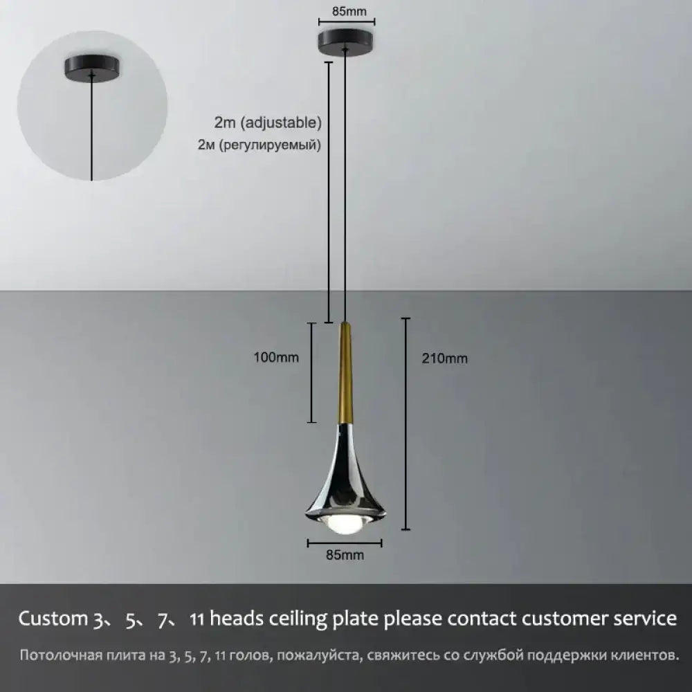 Modern chrome led water drop chandelier dining room pendant light