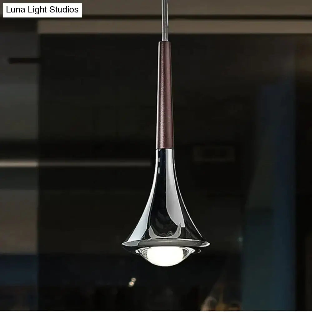 Modern chrome led water drop chandelier dining room pendant light
