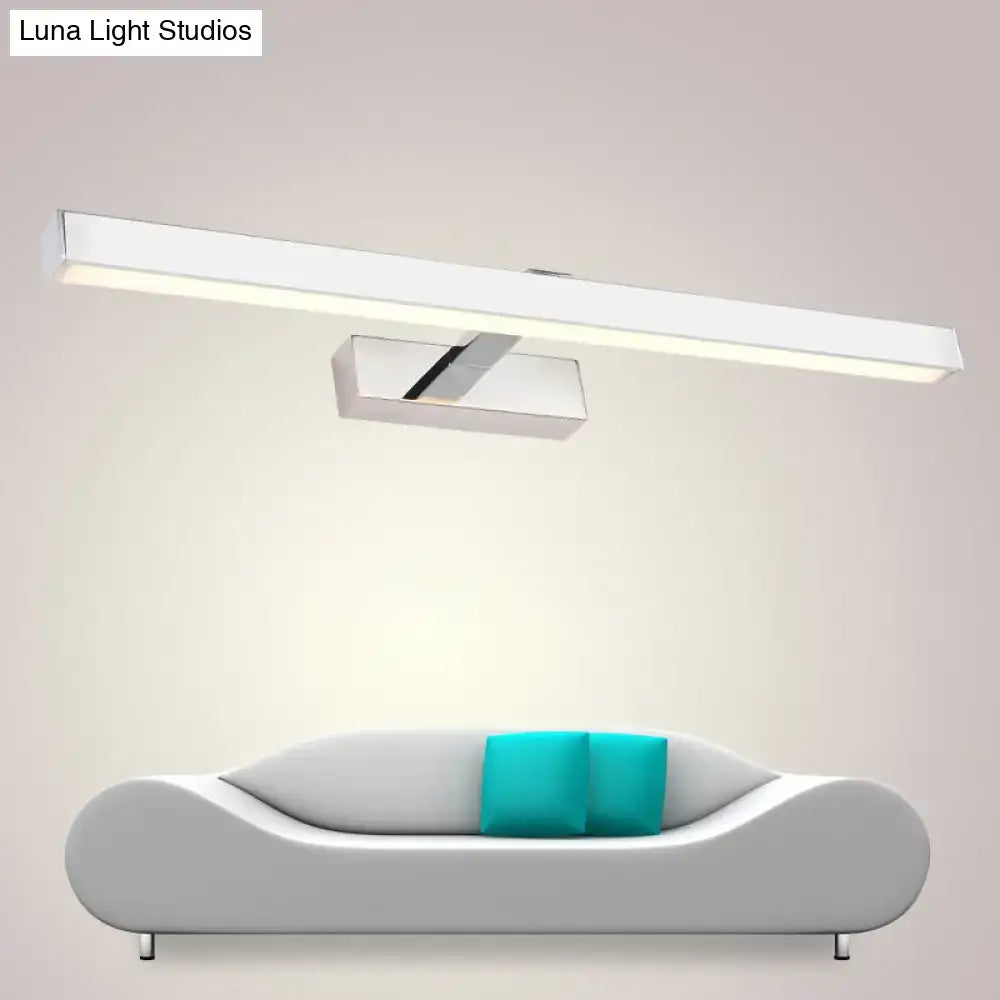 Modern chrome led white rod wall lamp bathroom vanity light