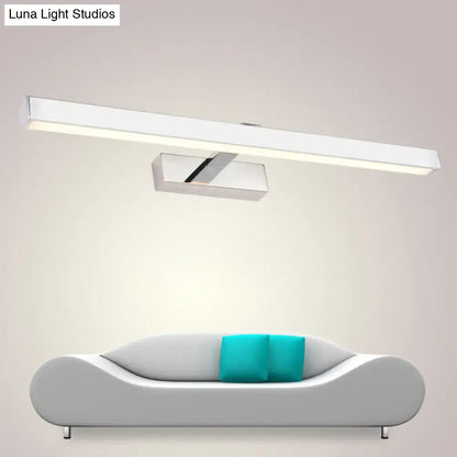 Modern chrome led white rod wall lamp bathroom vanity light
