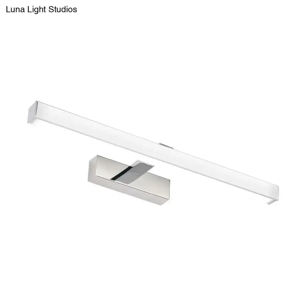 Modern chrome led white rod wall lamp bathroom vanity light