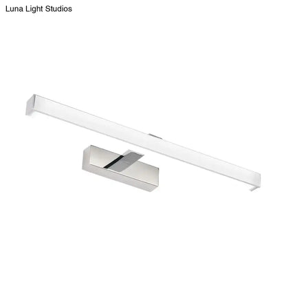 Modern chrome led white rod wall lamp bathroom vanity light