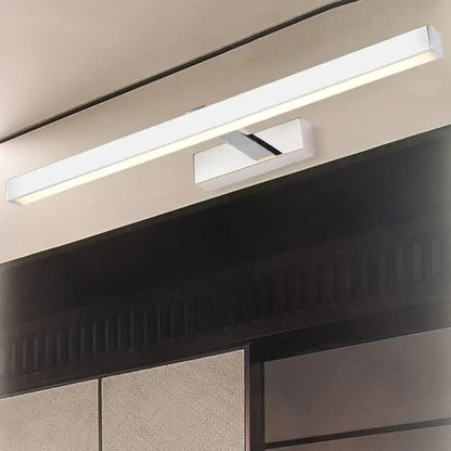 Modern chrome led white rod wall lamp bathroom vanity light