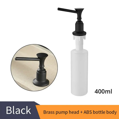Modern chrome liquid soap dispenser kitchen flat top spray