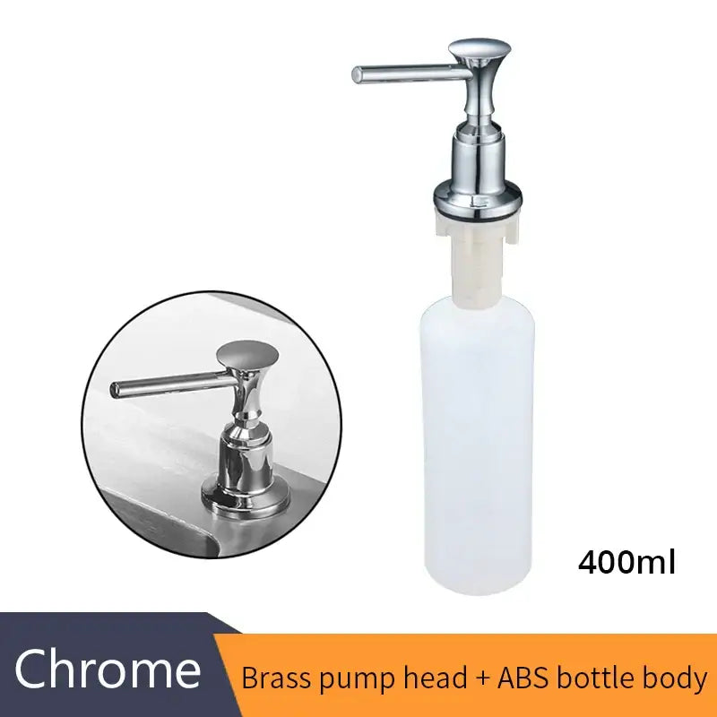 Modern chrome liquid soap dispenser kitchen flat top spray