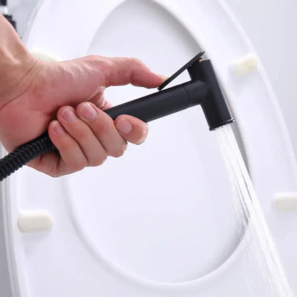 Modern chrome & matte black bidet spray set bathroom handheld shattaf