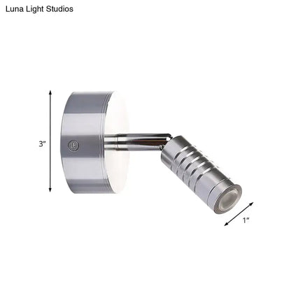 Modern chrome mini tubed wall lamp – bathroom warm & white lighting