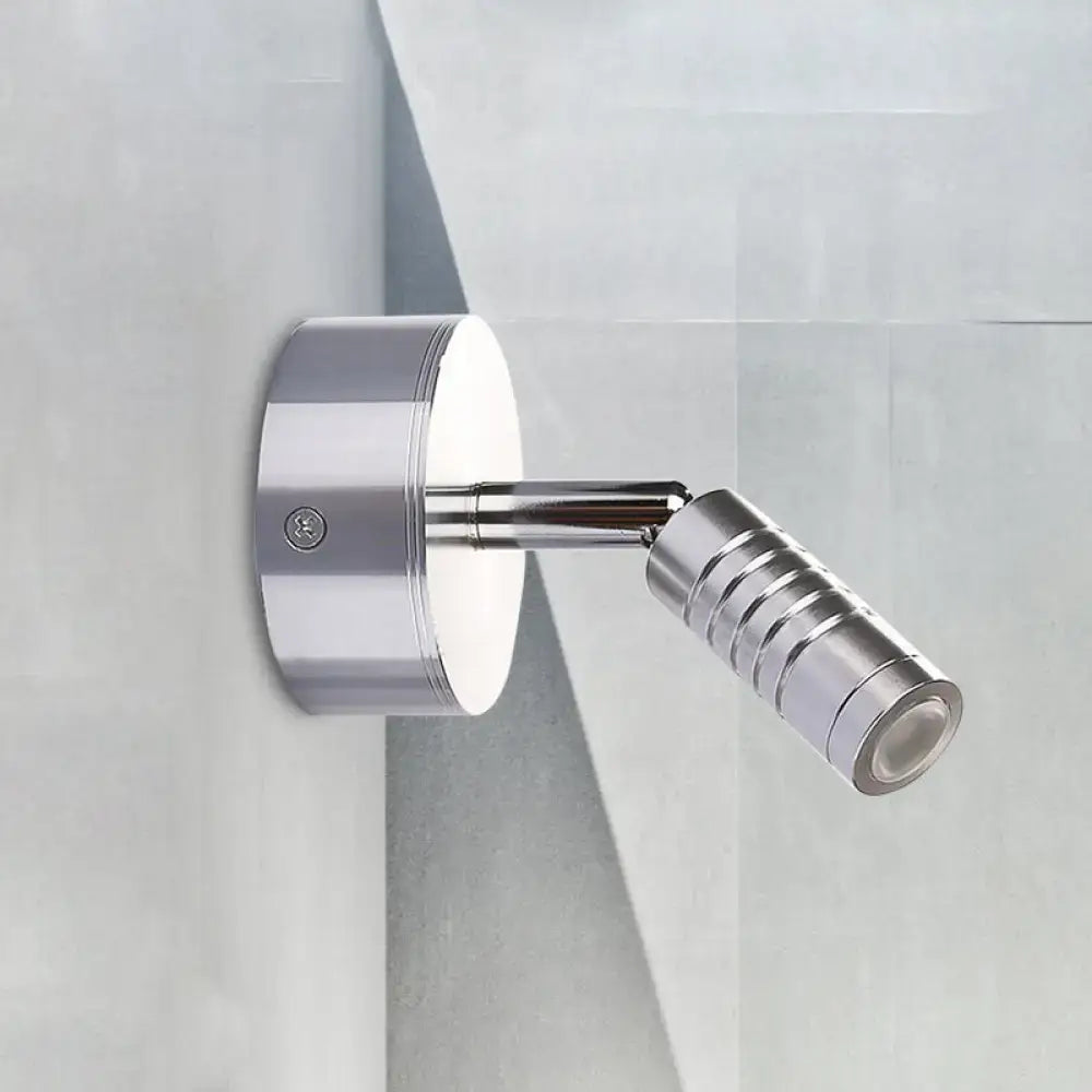 Modern chrome mini tubed wall lamp – bathroom warm & white lighting
