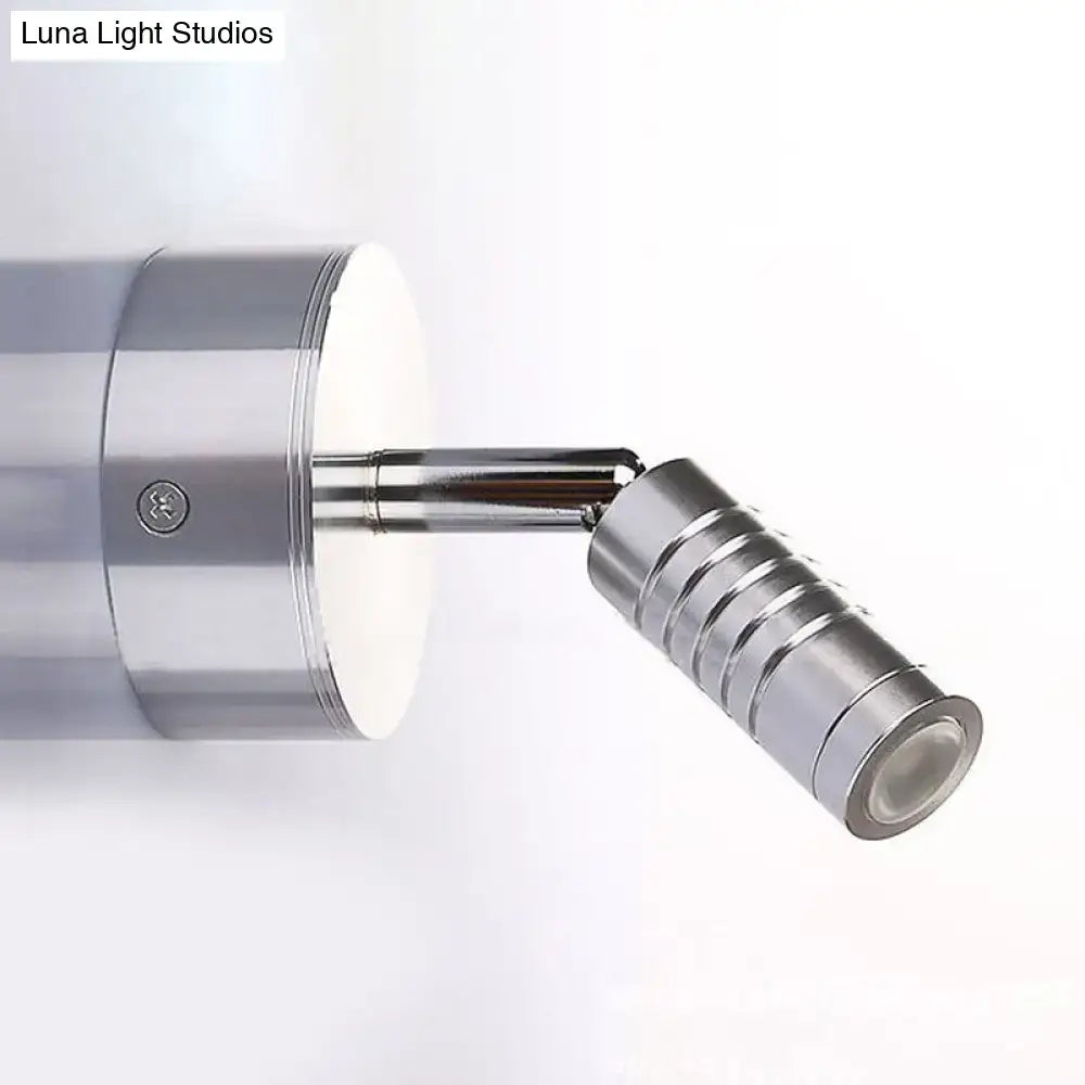 Modern chrome mini tubed wall lamp – bathroom warm & white lighting