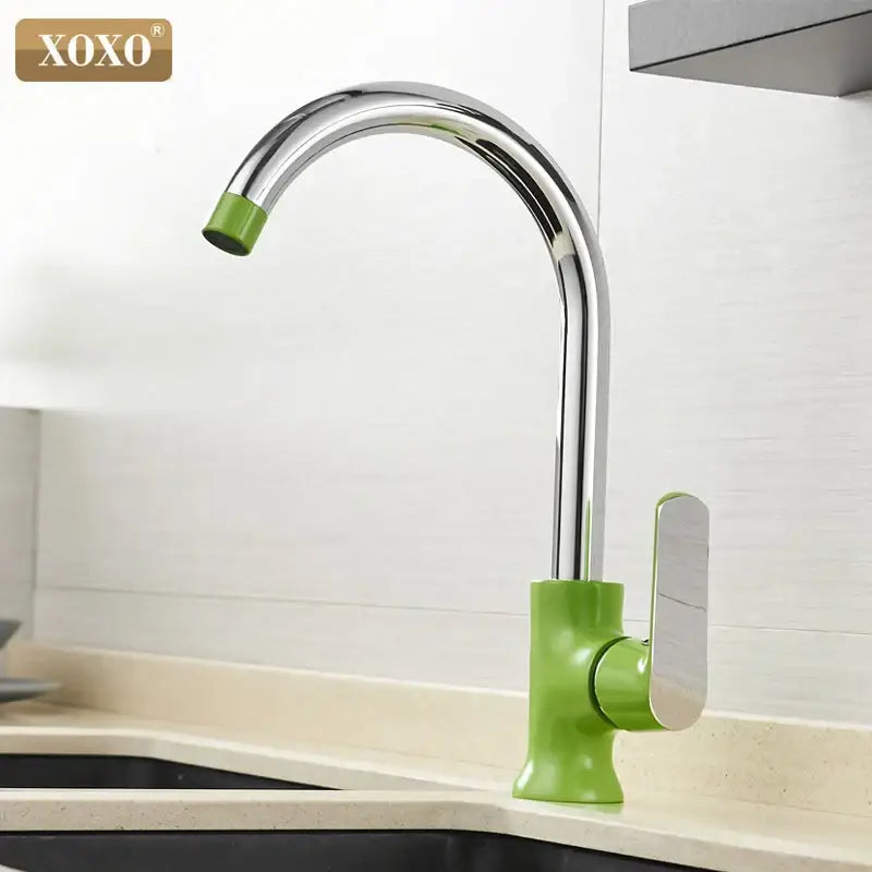 Modern chrome & orange single handle kitchen faucet mixer tap