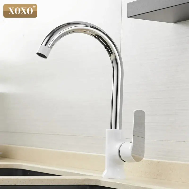 Modern chrome & orange single handle kitchen faucet mixer tap