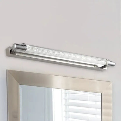 Modern chrome pipe acrylic vanity lighting bathroom wall lamp