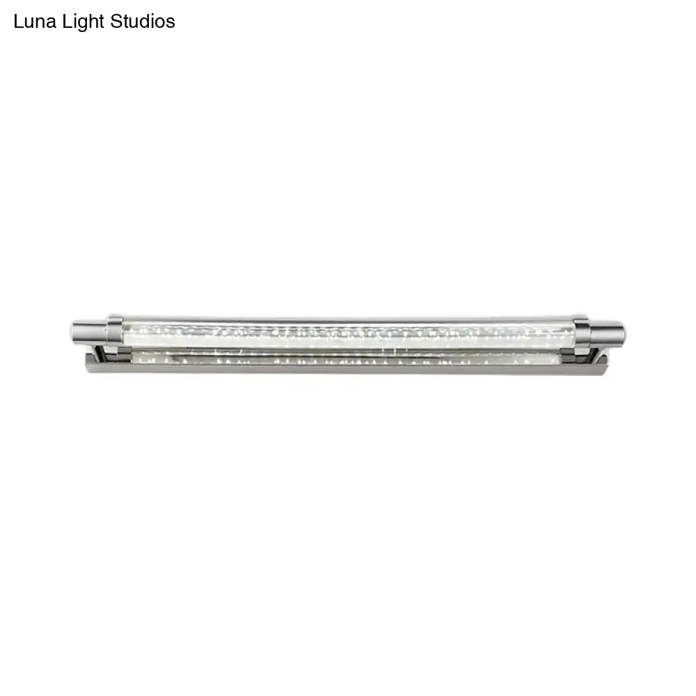 Modern chrome pipe acrylic vanity lighting bathroom wall lamp