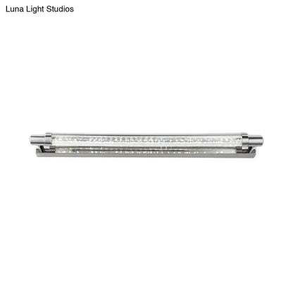 Modern chrome pipe acrylic vanity lighting bathroom wall lamp