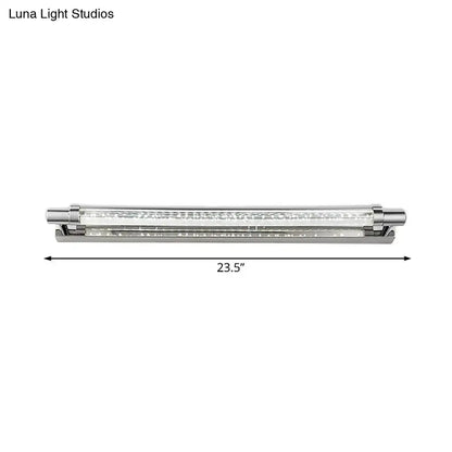 Modern chrome pipe acrylic vanity lighting bathroom wall lamp