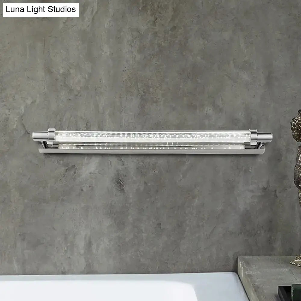 Modern chrome pipe acrylic vanity lighting bathroom wall lamp