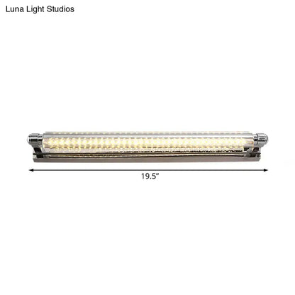 Modern chrome pipe acrylic vanity lighting bathroom wall lamp