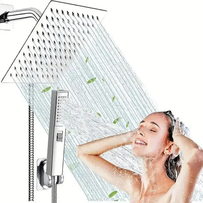 Modern chrome rain pressure spray head shower set bathroom handheld