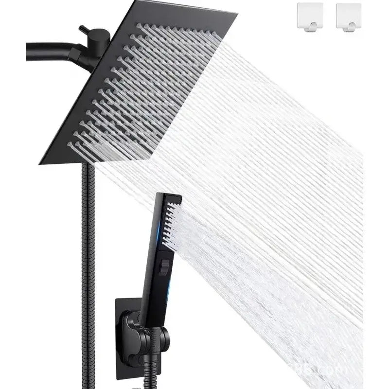 Modern chrome rain pressure spray head shower set bathroom handheld