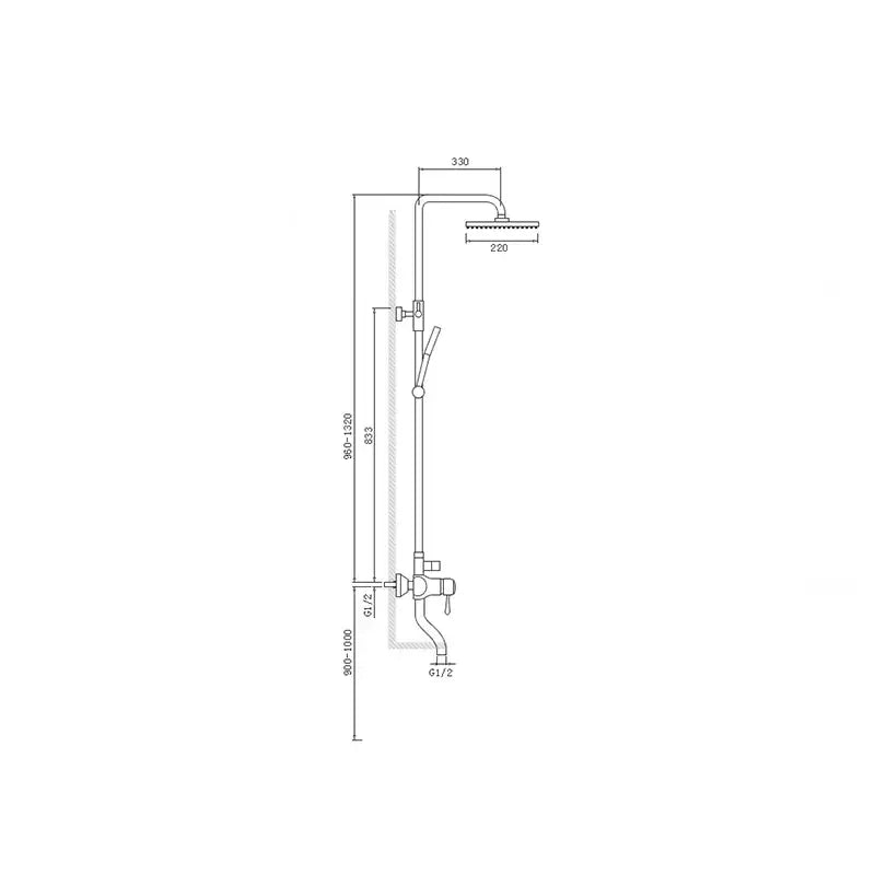 Modern chrome rain shower faucet set bathroom handheld spray