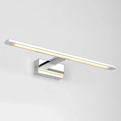 Modern chrome rectangle led bathroom vanity light