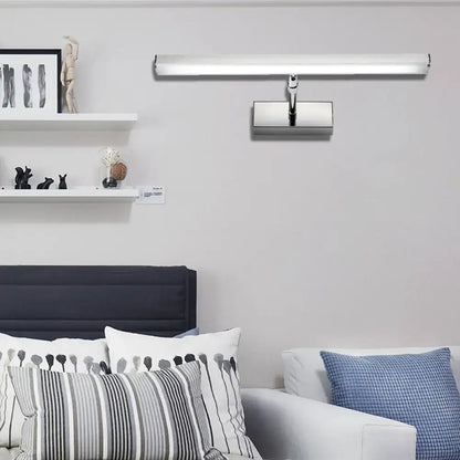 Modern chrome rectangular led wall light bedroom sconce