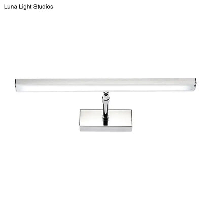 Modern chrome rectangular led wall light bedroom sconce